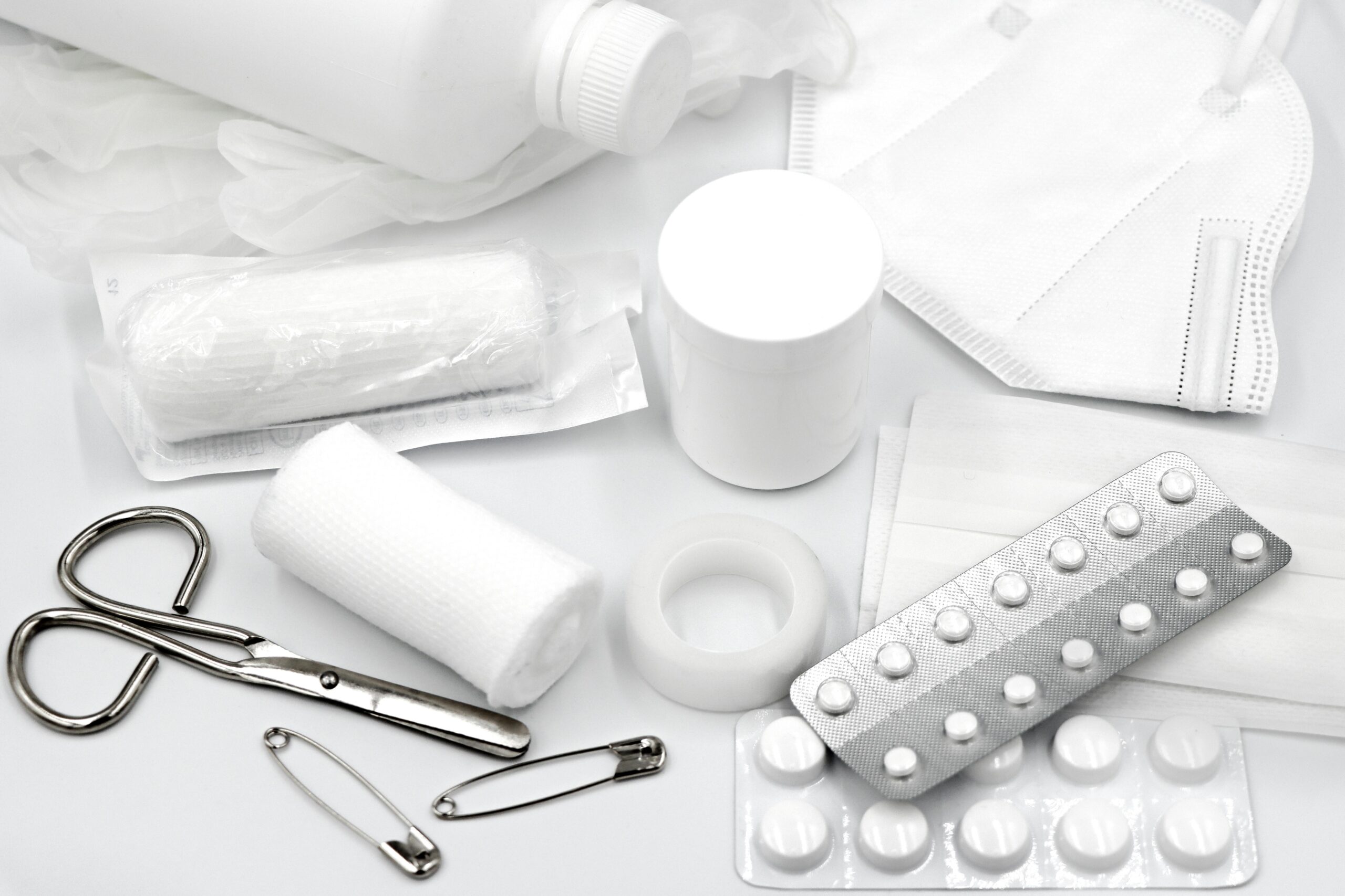 First-Aid Medical Supplies Background